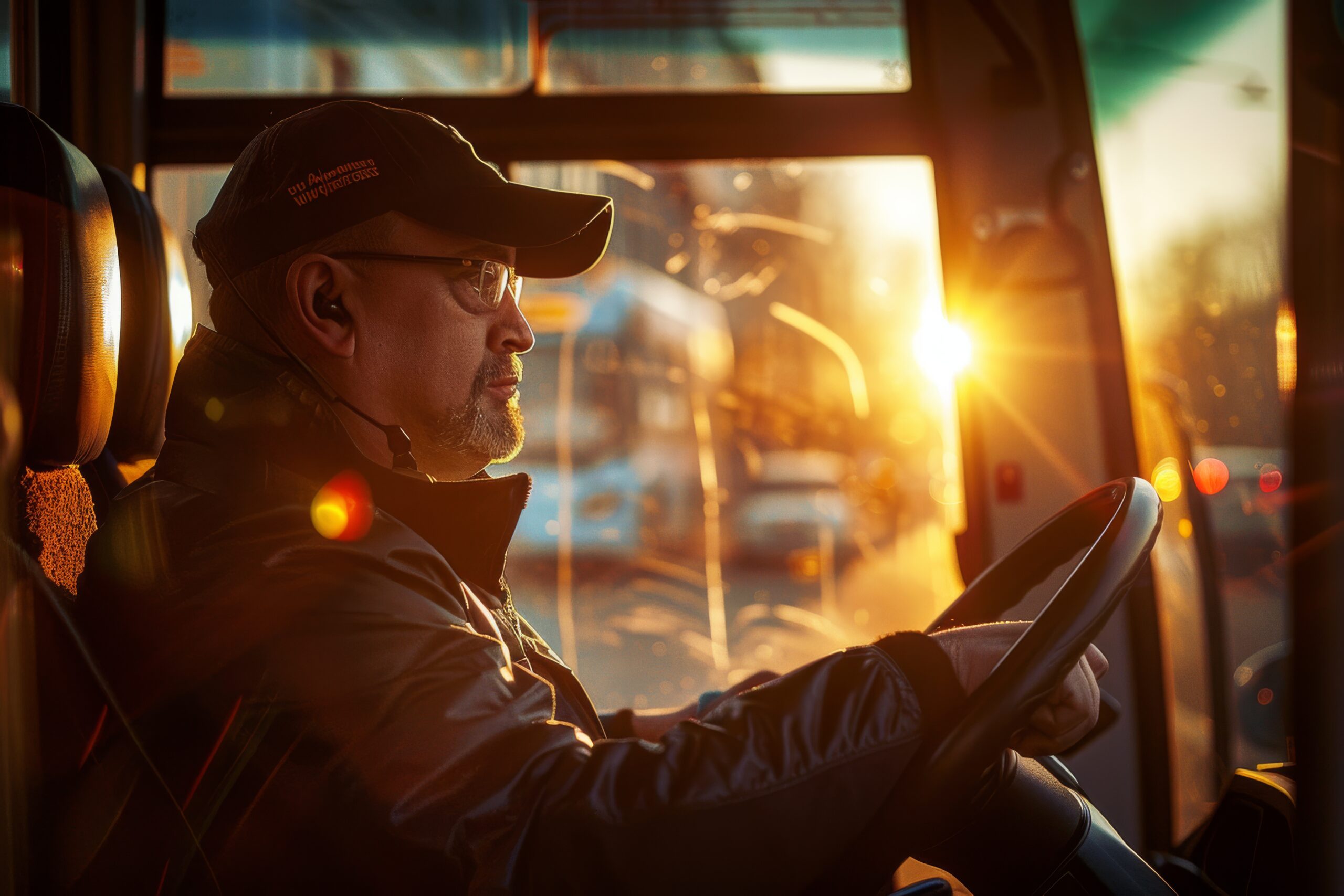male bus driver posing portrait scaled